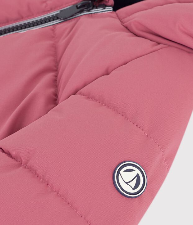 Doudoune b&eacute;b&eacute; en polyester uni rose