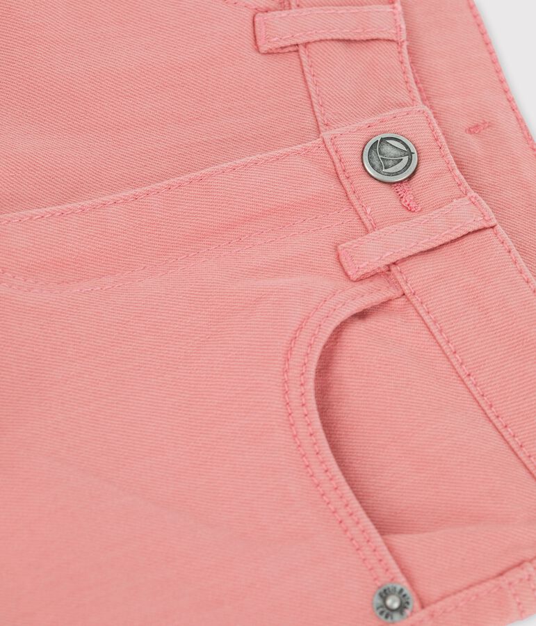 Short en denim enfant fille rose PAPAYE