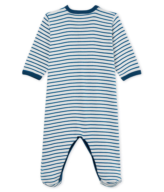Pyjama baby jongen wit MARSHMALLOW/blauw CONTES