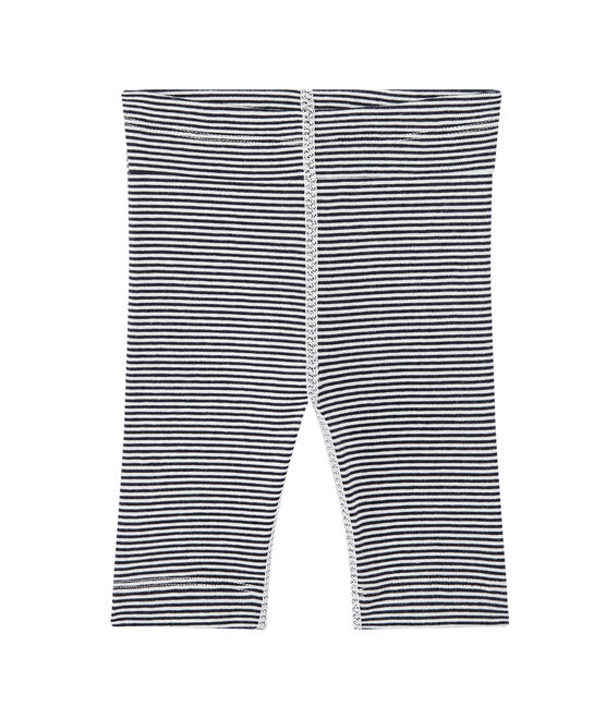 Legging bébé mixte rayé milleraies bleu SMOKING/blanc LAIT