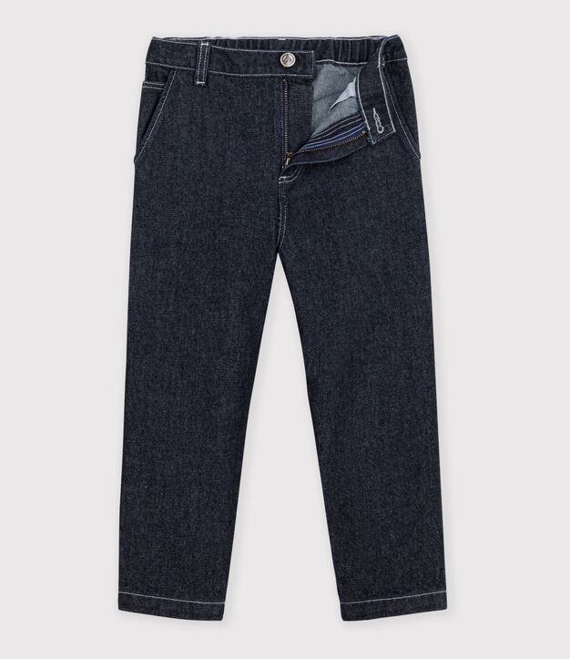 Spijkerbroek in 'carpenter'-snit voor kinderen DENIM BRUT FONCE
