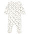 Bodyjama bébé garçon en velours blanc MARSHMALLOW/blanc MULTICO