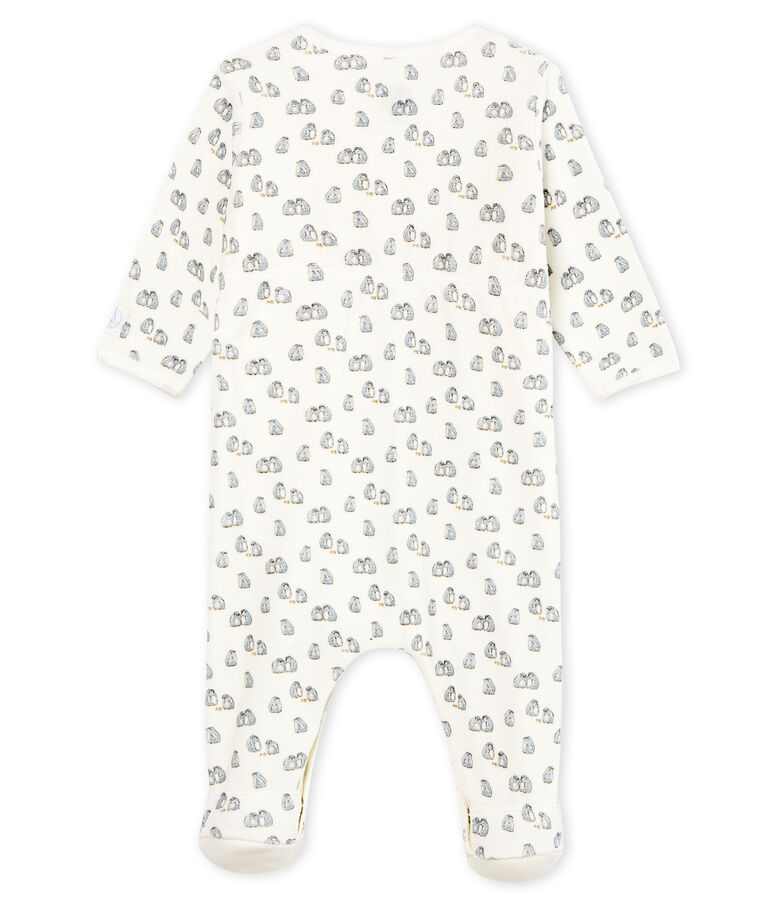 Bodyjama b&eacute;b&eacute; gar&ccedil;on en velours blanc MARSHMALLOW/blanc MULTICO