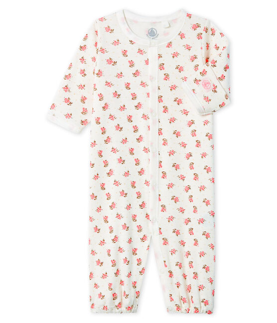 Combitas baby van gebreide stof wit MARSHMALLOW/roze GRETEL/ MULTICO