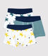 Set van 3 boxershorts voor jongens met ridderprint