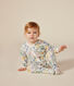 Babypyjama van fluweel met bloemenprint