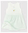Robe-body vichy bébé fille en coton biologique blanc MARSHMALLOW/bleu HAITI