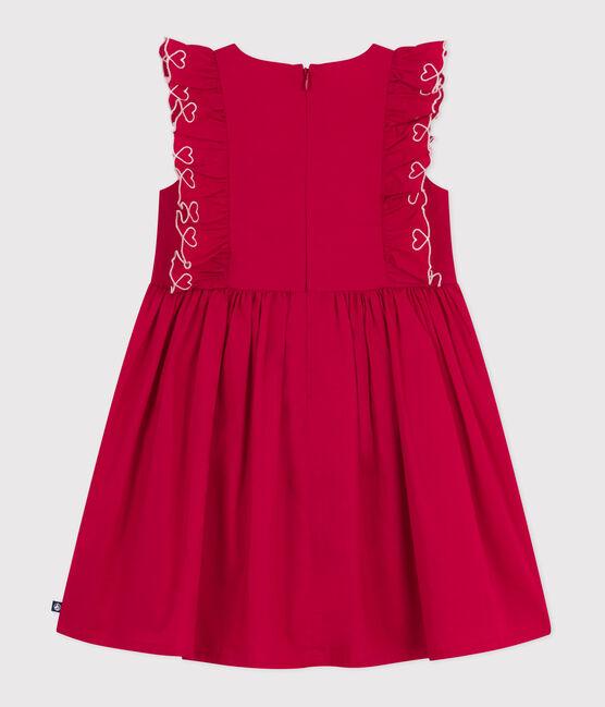 Robe enfant sans manche en coton rouge TERKUIT