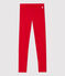 Legging en jersey élasthanne enfant fille rouge TERKUIT