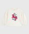 Katoenen sweatshirt met print voor kinderen ecru MILK