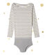Damesbody met lange mouwen. Petit bateau x Marie-Agnès Gillot