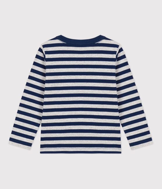 Tee-shirt manches longues en coton enfant garçon bleu MEDIEVAL/ FUMEE