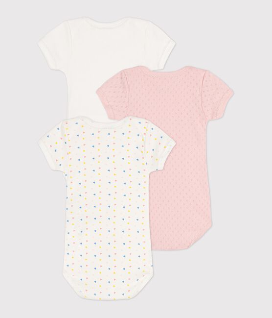 Set van 3 katoenen body's met korte mouwen variante 1