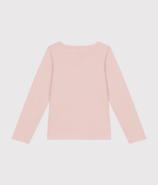 T-shirt met lange mouwen van ribstof voor meisjes roze SALINE
