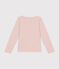 T-shirt met lange mouwen van ribstof voor meisjes roze SALINE