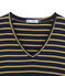 dames tee-shirtmet lange mouwen blauw SMOKING/geel BRINDILLE SATIN