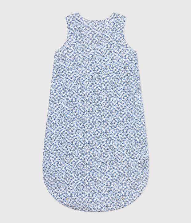 Katoenen trappelzakje met bloemenprint TOG 2 blauw/blauw