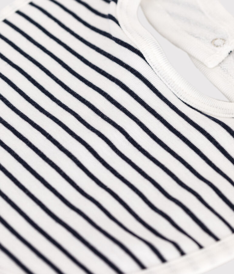 Babyslabbetje wit/blauw