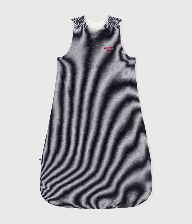 Fluwelen trappelzakje voor baby's - TOG 2,5 blauw SMOKING/wit MARSHMALLOW