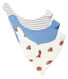 Trio babyslabbetjes van ribstof