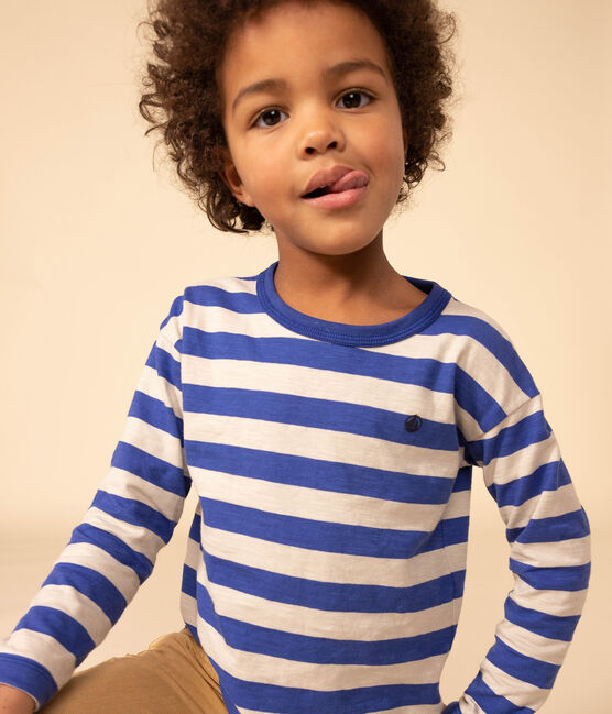 Jongens-T-shirt met lange mouwen in katoen NEWBLEU/ MASTOC