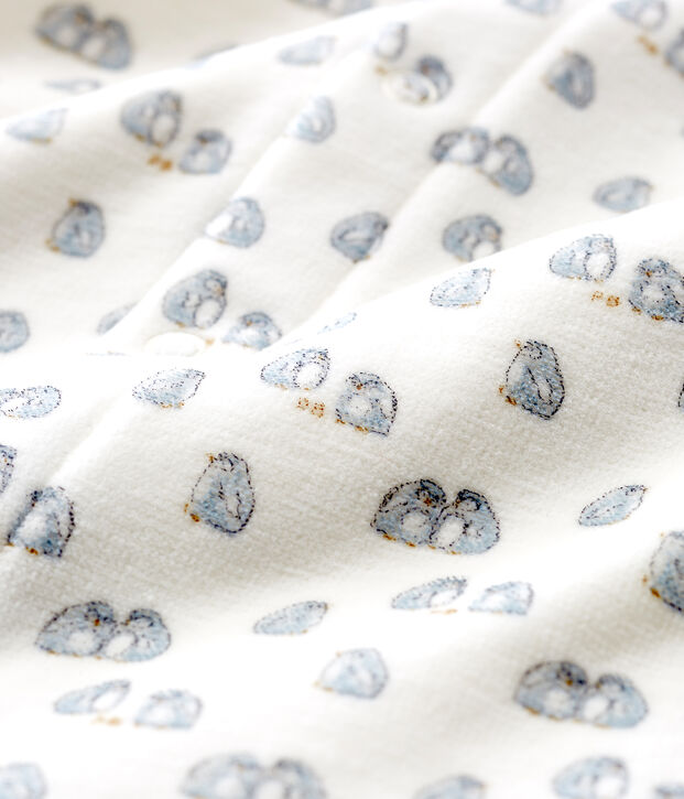 Bodyjama b&eacute;b&eacute; gar&ccedil;on en velours blanc/multicouleur