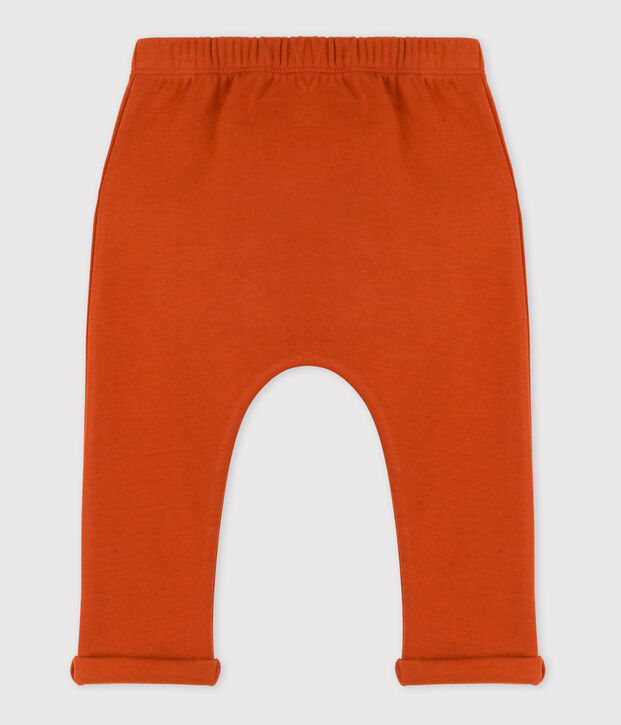 Broek in dikke jersey voor baby's bruin