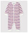 Dors-bien sans pieds Petit Bateau bébé en coton blanc MARSHMALLOW/blanc MULTICO