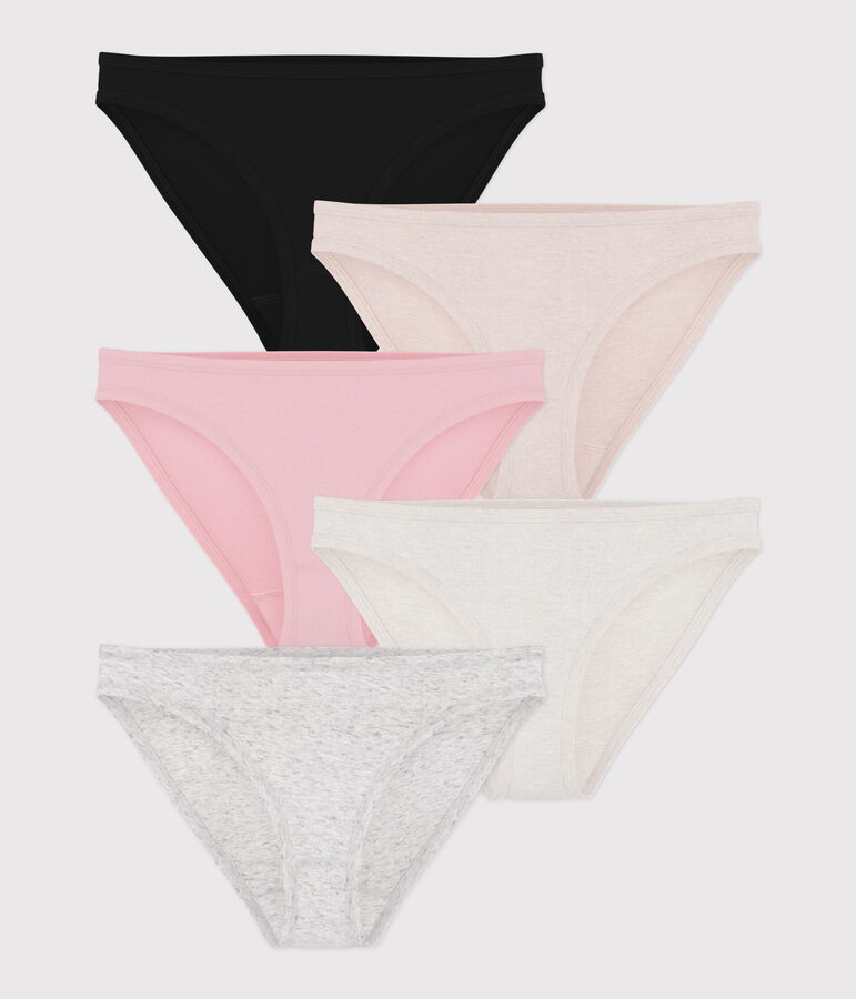 Semainier 5 culottes en coton fin Femme multicouleur