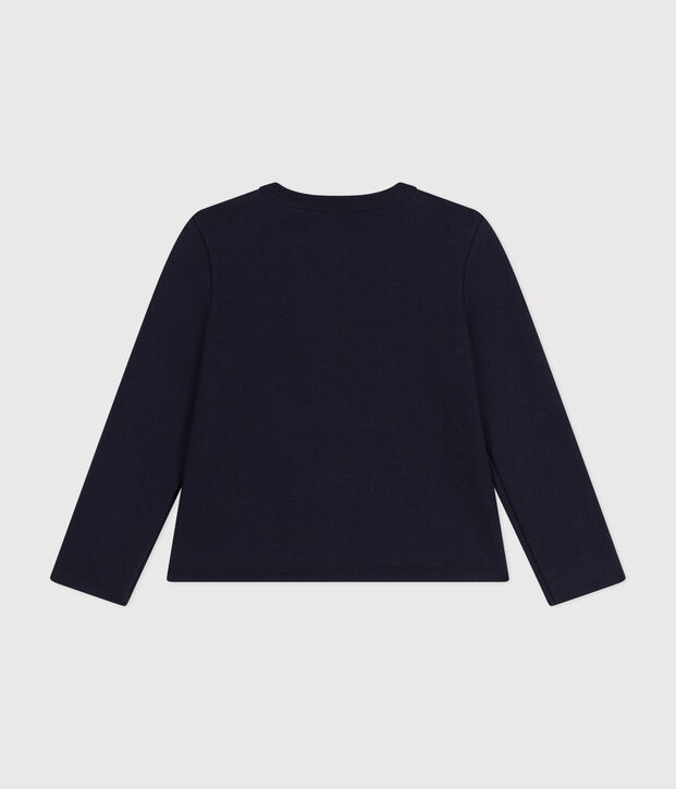 Cardigan en molleton enfant fille bleu marine