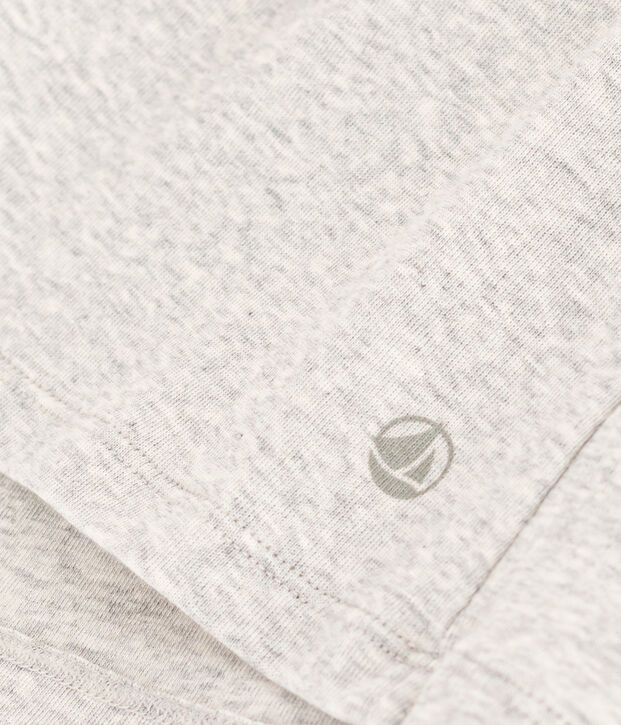 L'Iconique, effen katoenen T-shirt voor dames BELUGA CHINE