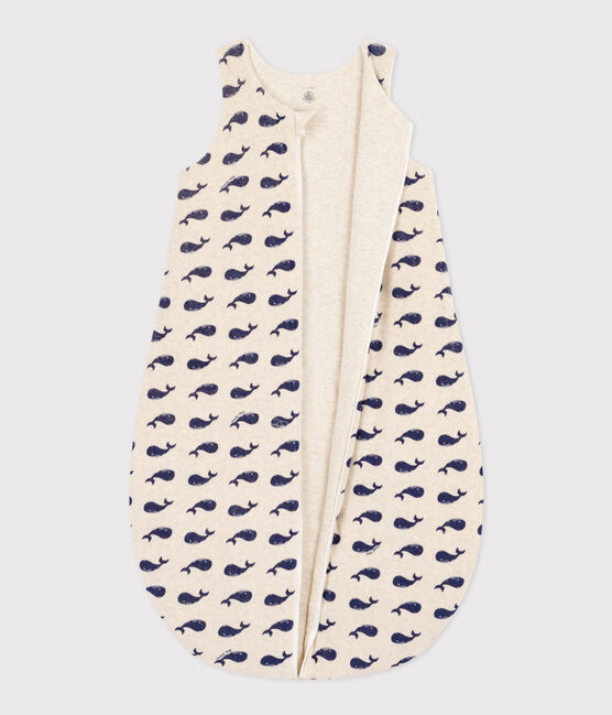 Gigoteuse baleine bébé en velours TOG 3 beige MONTELIMAR/bleu MEDIEVAL