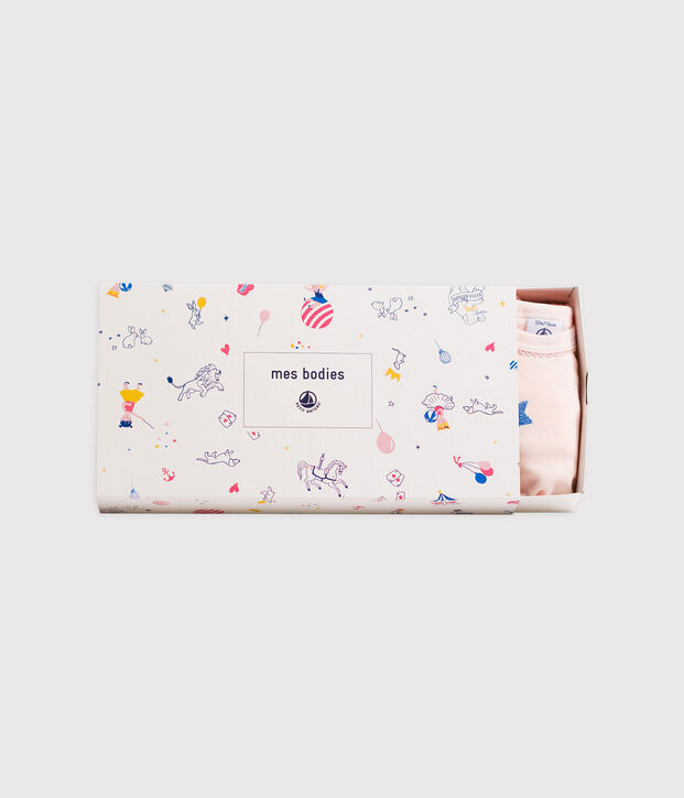 Lot de 5 bodies manches longues b&eacute;b&eacute; fille multicouleur