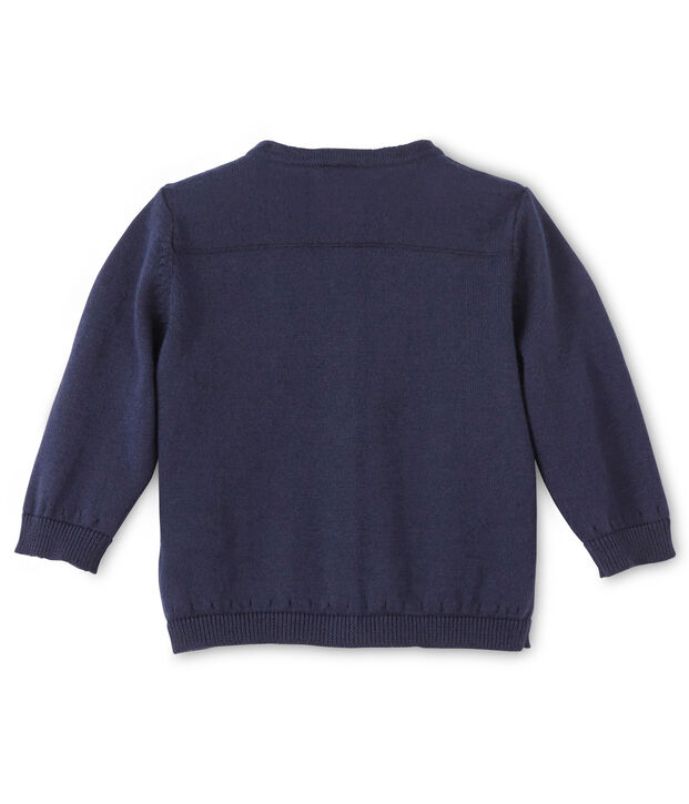Cardigan b&eacute;b&eacute; fille en coton bleu
