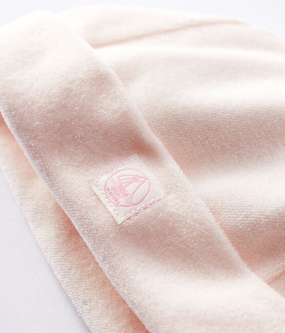 Fluwelen babymutsje in biokatoen roze FLEUR