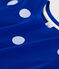 Katoenen-linnen T-shirt met korte mouwen voor meisjes blauw SURF/wit MARSHMALLOW