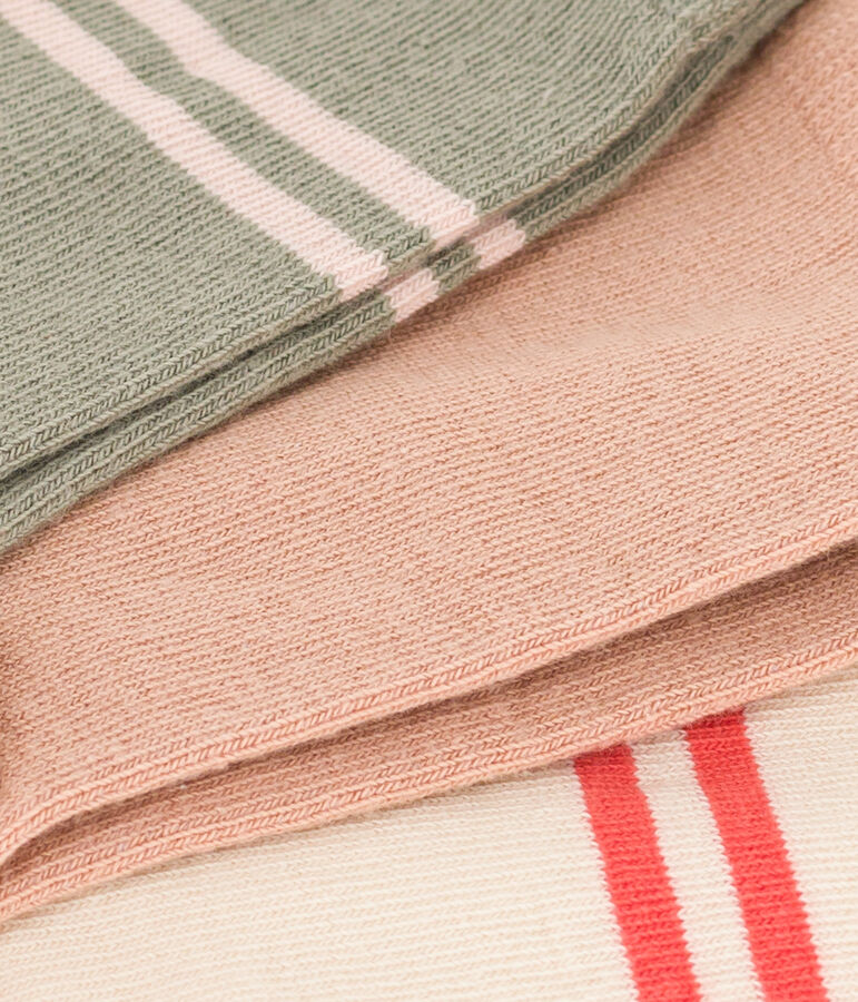 Lot de 3 paires de chaussettes en jersey de coton enfants multicouleur