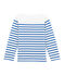 Marinière creative enfant garçon blanc MARSHMALLOW/bleu PERSE