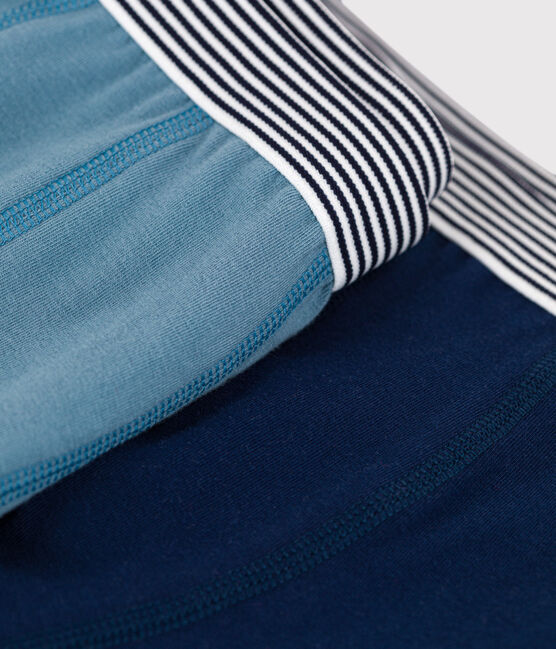 Lot de 2 boxers unis garçon en coton et élasthanne variante 1