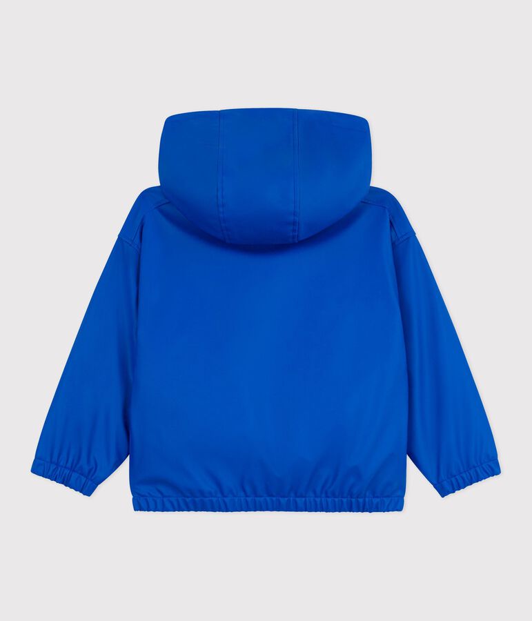 Blouson enfant en PU uni bleu