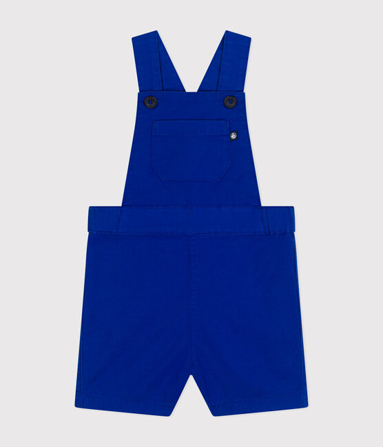 Korte salopette in keperstof voor baby's blauw SURF