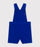Korte salopette in keperstof voor baby's blauw SURF