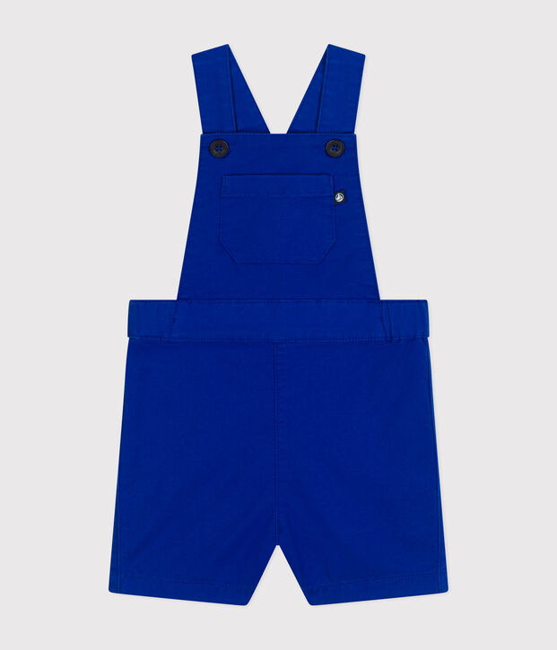 Korte salopette in keperstof voor baby's blauw