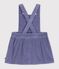 Mouwloos babyjurkje van effen corduroy purper
