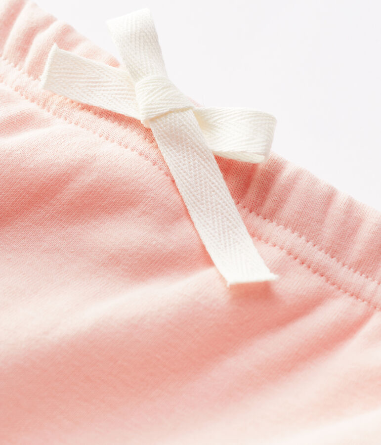 Pantalon b&eacute;b&eacute; en coton biologique rose MINOIS