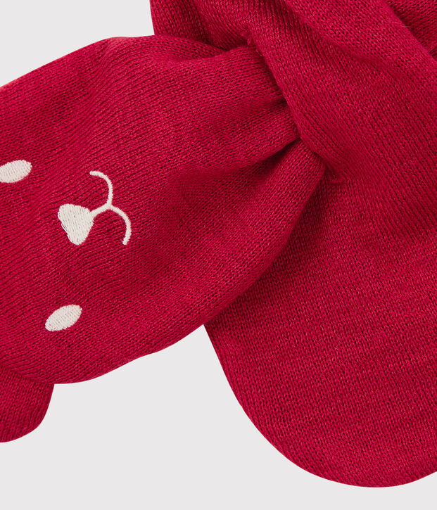 Dubbelzijdige babysjaal van microfleece rood