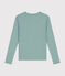 L'Iconique, T-shirt met lange mouw van effen ribstof voor dames groen PAUL