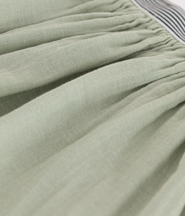 Jupe en gaze de coton enfant fille vert