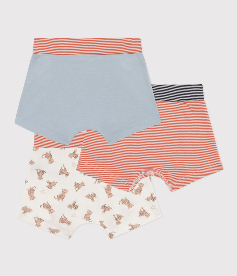 Set van 3 boxershorts in katoen met luipaarden voor jongens multicouleur