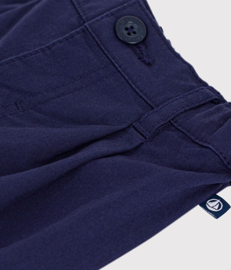 Babybroekje van effen keperstof blauw SOIR